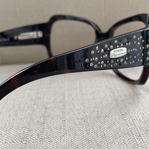Fossil Signature Women Eyeglasses/sunglasses Frame Dark Tortoise Glasses 60[]14 - Picture 8 of 12